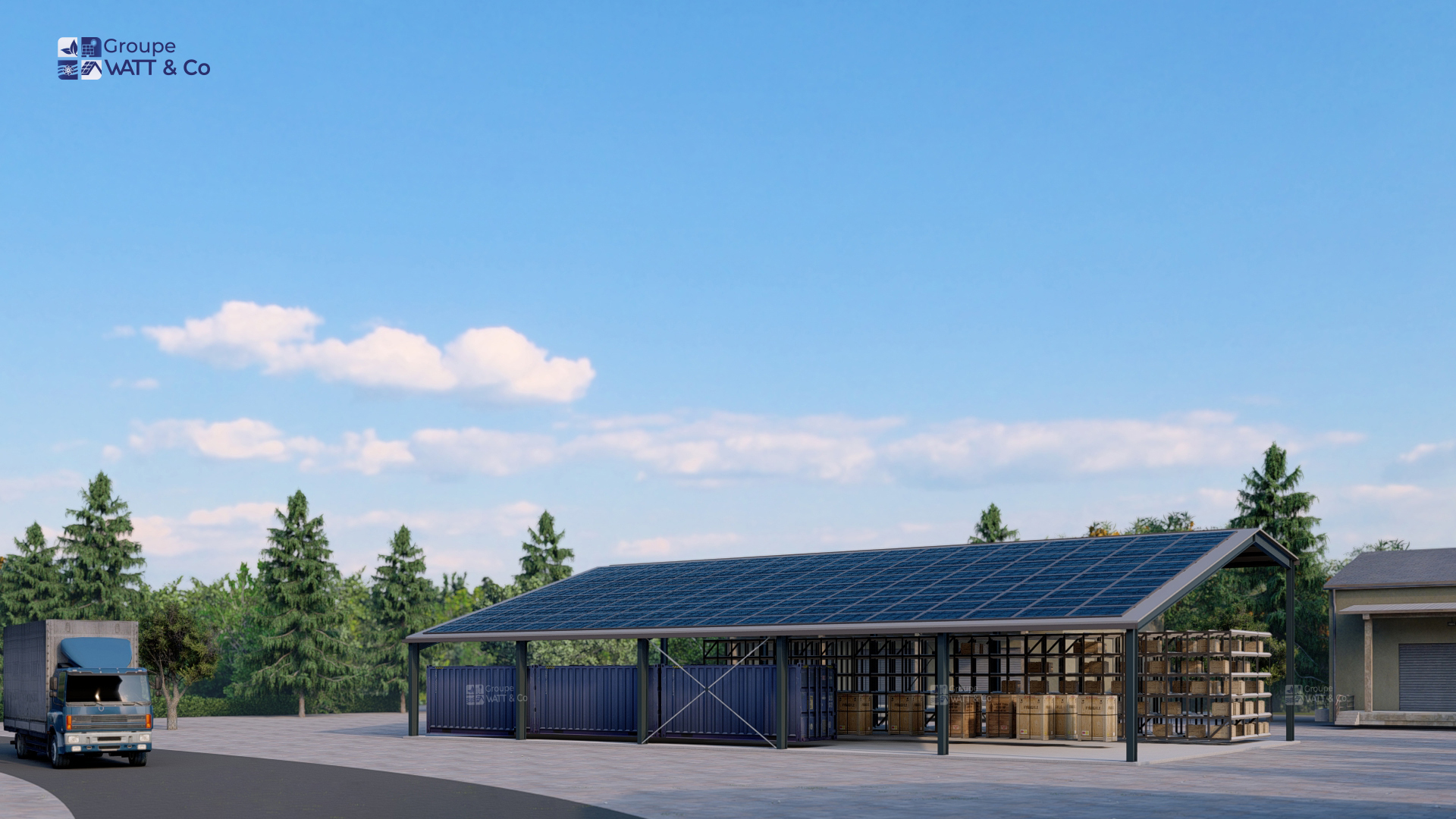 Bâtiment photovoltaïque financé de 495 m²