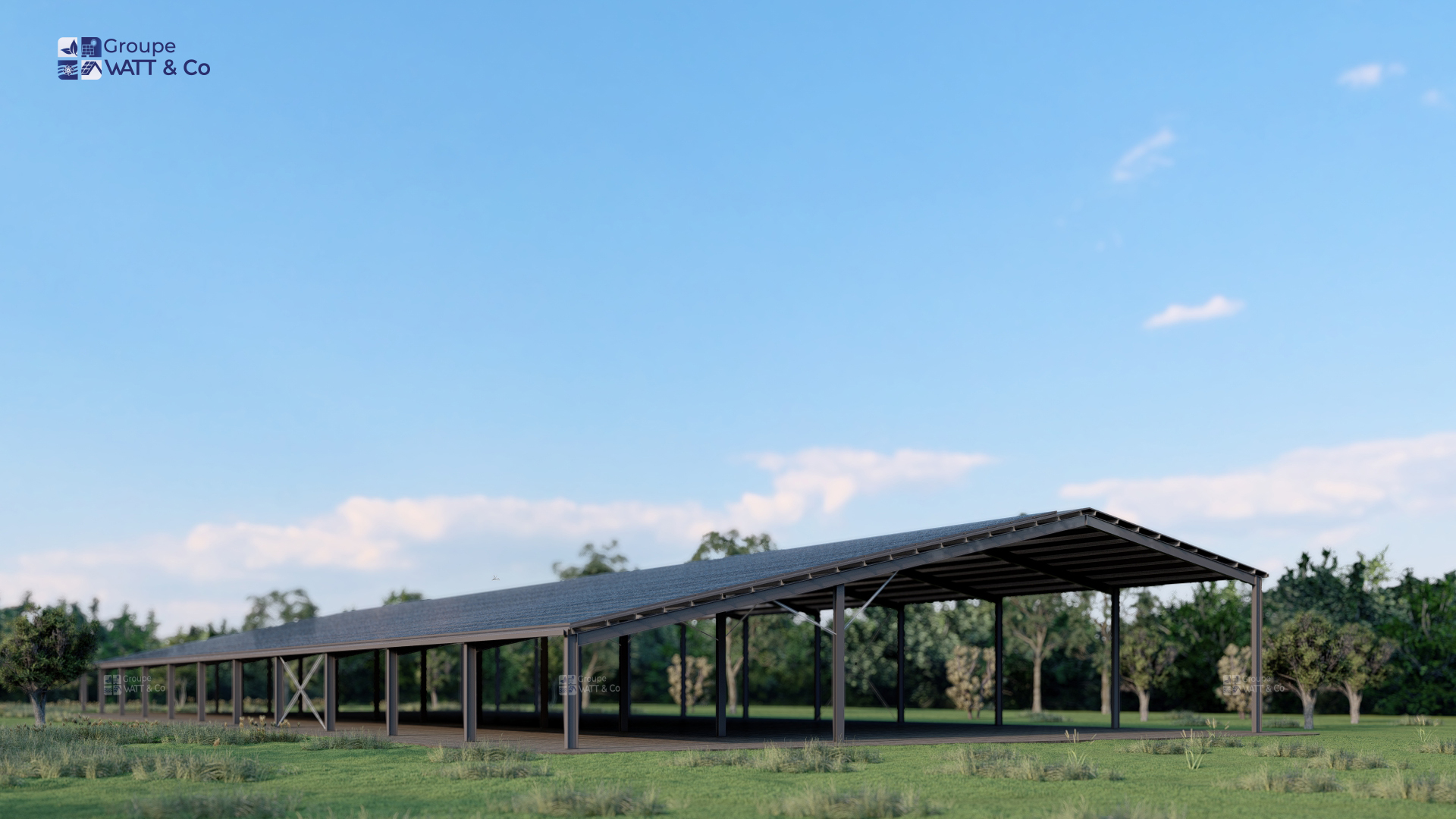 Bâtiment photovoltaïque financé 2475 m² agriculteur
