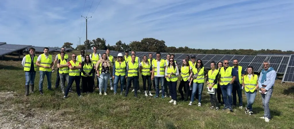 Les équipes de Watt & Co en visite pédagogique de la centrale au sol de Saint-Gein