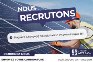 Recrute Stagiaire Chargé d'Exploitation Photovoltaïque