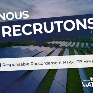 Annonce recrutement Watt & Co – Poste d’Analyste en financement de projets H/F (Paris – 75) avec visuel de parc photovoltaïque