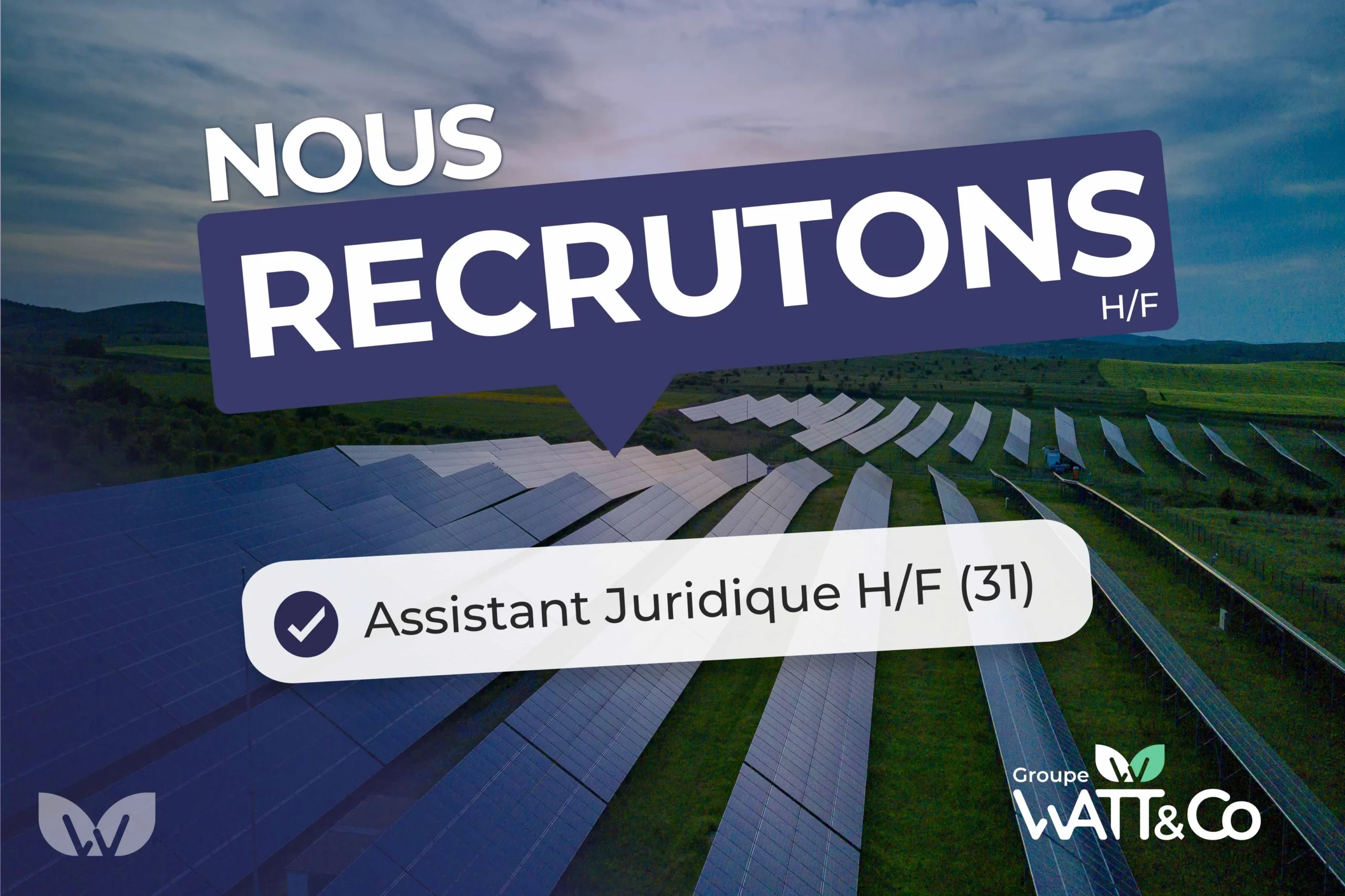 Offre d'emploi Assistant Juridique à Toulouse chez Watt & Co.